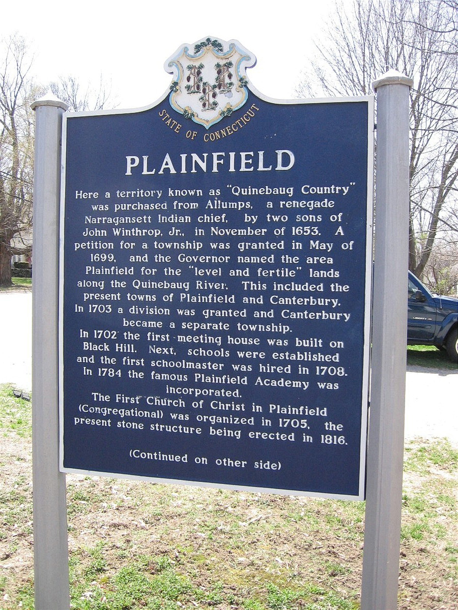 Photo PLAINFIELD HISTORY 01.jpg PLAINFIELD MOOSUP WAUREGAN CENTRAL VILLAGE, CT