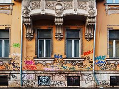 "Verzierungen" einer Barockhausfassade