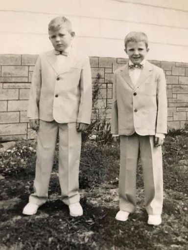 Quinton and Terry Sharp Easter Sunday 1958 maybe