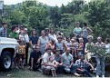Austin Reunion in the yard at Mom's, in Norma, between 1976-1979