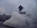 Lenin im Rauch am Moskovskaya