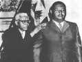 The ailing F. Duvalier designating his son Jn.Claude Duvalier as his successor