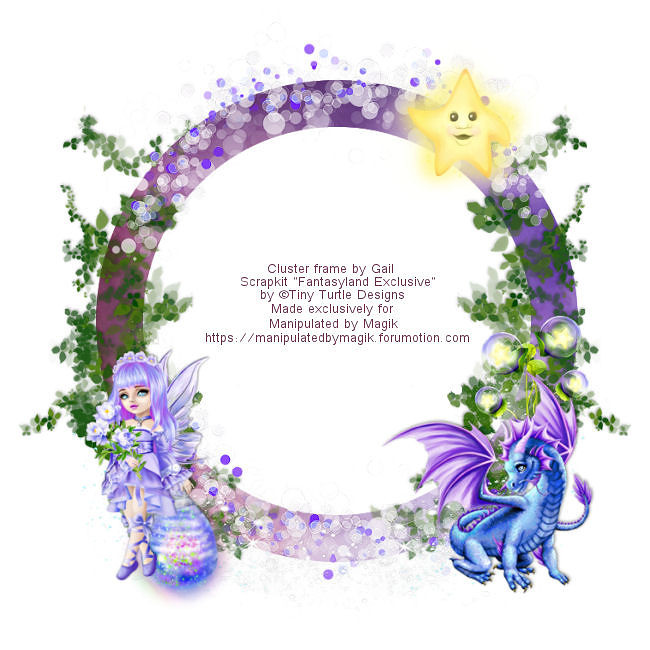 MBM Freebie Time- Unicorns and Fairies (Fantasy) Cluster Frames FantastyClusterFrame1vi-vi