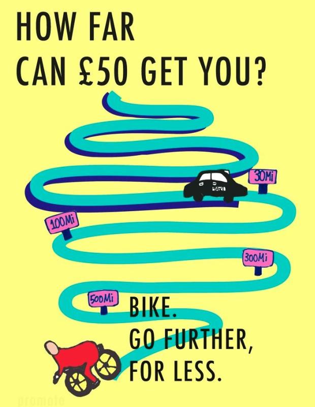 Bike. Go further for less.