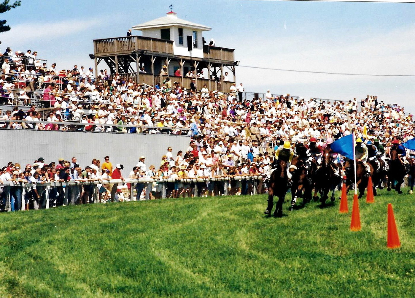 Photo The Early Stages of a Steeplechase Race at the Annual Fair Hill