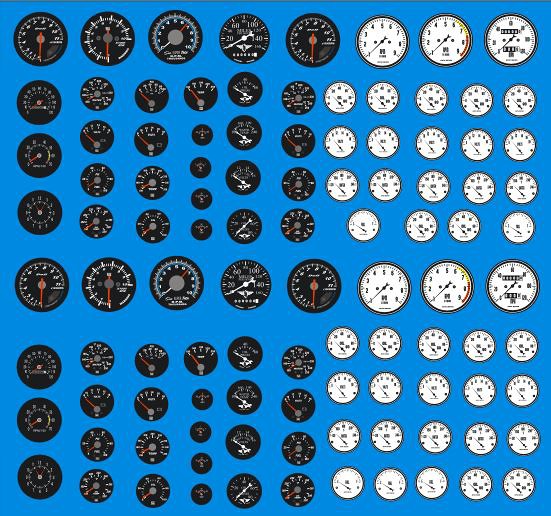 Photo Gauge Faces.JPG Misc Decals album SpeedwayDecals