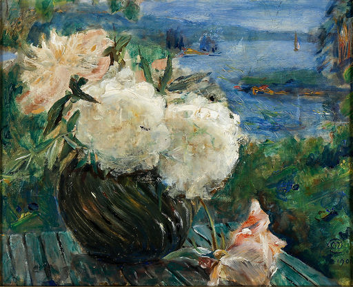 Floral Still LIfe [White Peonies by the Bay] (1901)