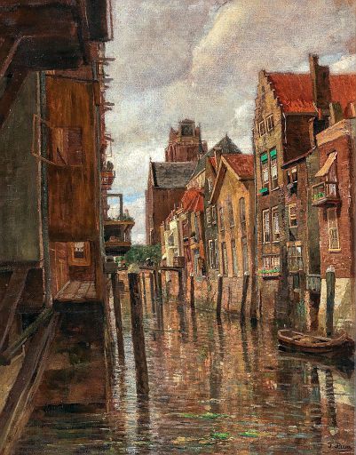 A Canal in Dordrecht (undated)