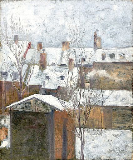 Rooftops in Weimar in Winter (c.1883)