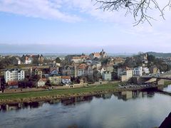 Blick von der Burg über die Elbe auf die Stadt Meißen