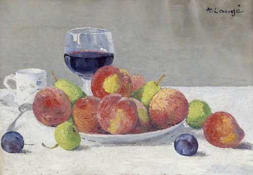 Still Life with Fruit and a Glass of Red Wine (c.1905-10)