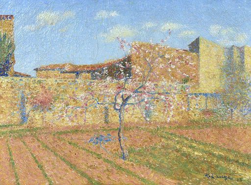 Flowering Apple Tree in a Orchard (1918)