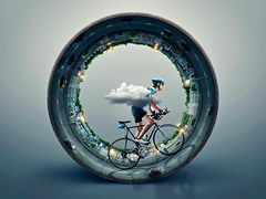The world is moving around your bike